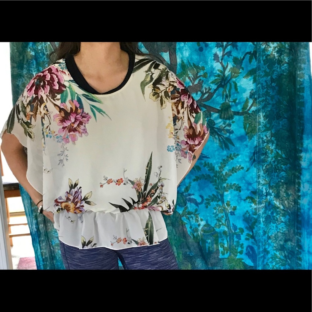 vintage, smooth & funky flower blouse